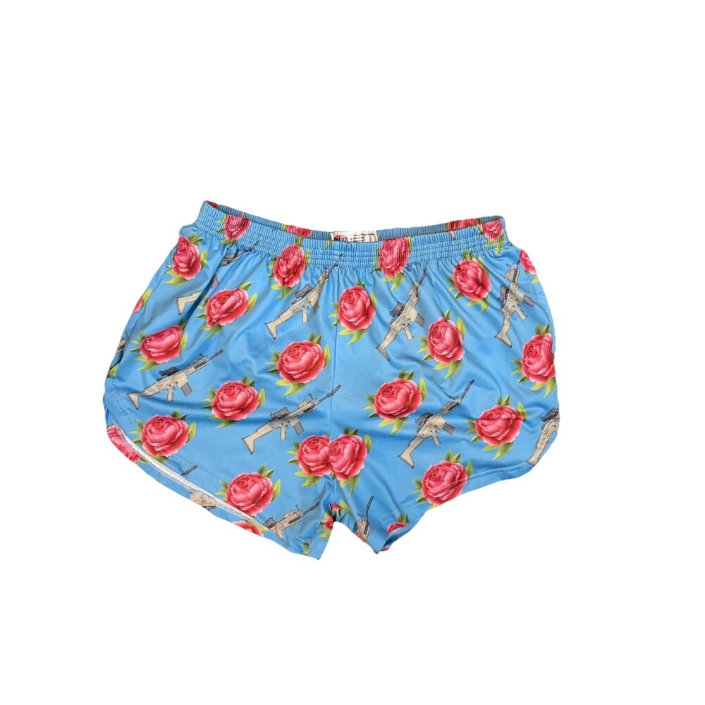 SEMPER SILKIES Machine Gun/Roses Short Sz 2XL Marine Running